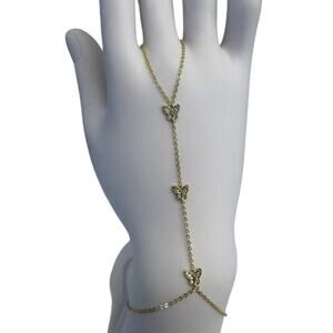 Butterfly Dream Hand Chain 14K Gold Plated 925 Sterling Silver